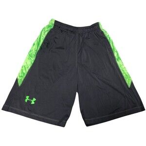 Under Armour Big Boys Size Small S Basketball Shorts Black Green Heat Gear